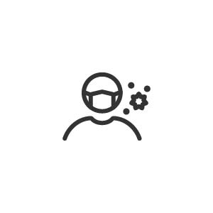 風邪をひいた人のアイコンの画像